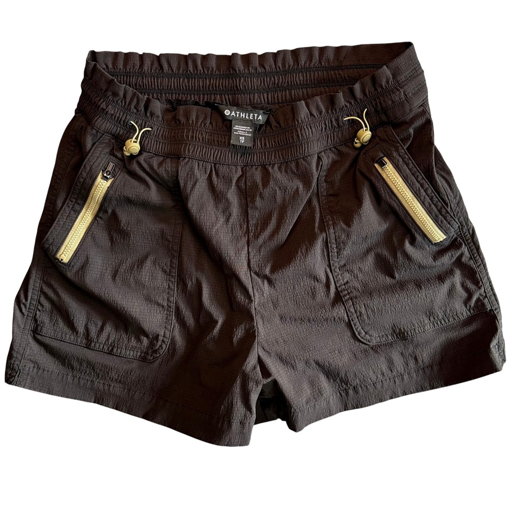 Athleta Trekkie Parachute Short XS Black Hiking UPF 40+ Quick Dry Gorpcore